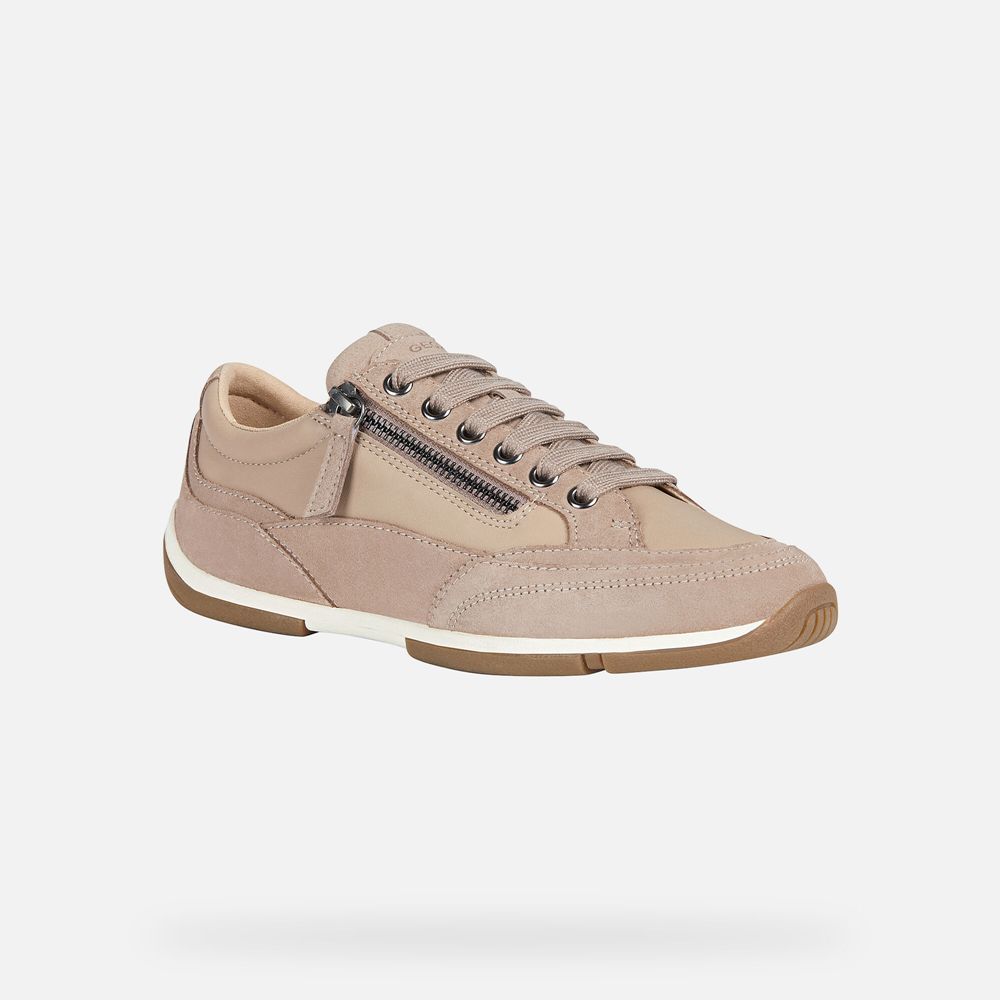 Basket Geox D Aglaia - Beige Foncé - Femme 184360-ZST